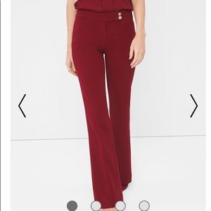 Red, lined, dress pants. WHBM